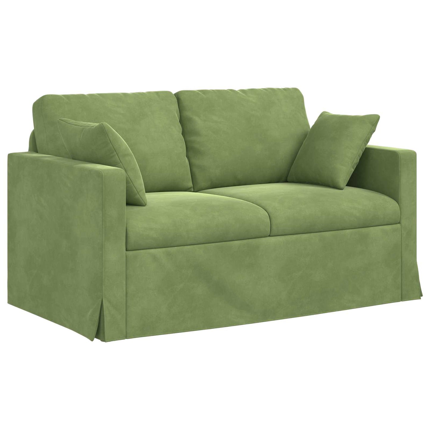 Sofa Set 2 pcs Hellgrün 138 x 78 x 80 cm Samt