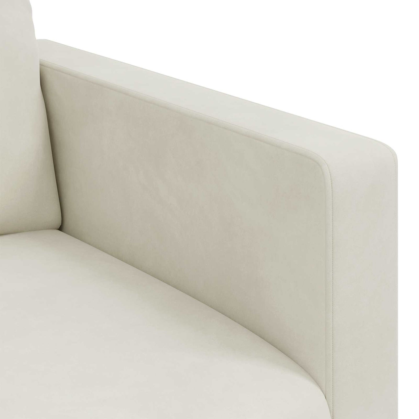 Sofa Set 2 pcs Creme 138 x 78 x 80 cm Samt