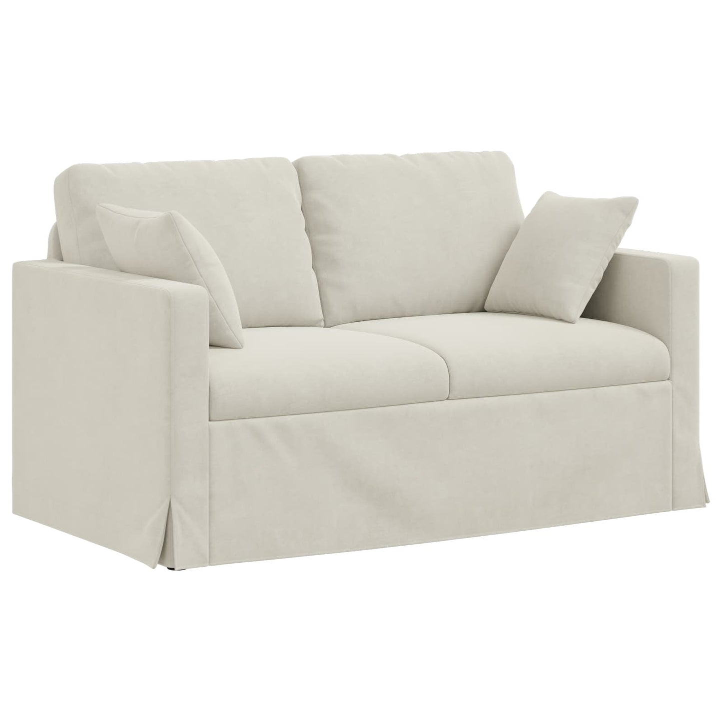 Sofa Set 2 pcs Creme 138 x 78 x 80 cm Samt