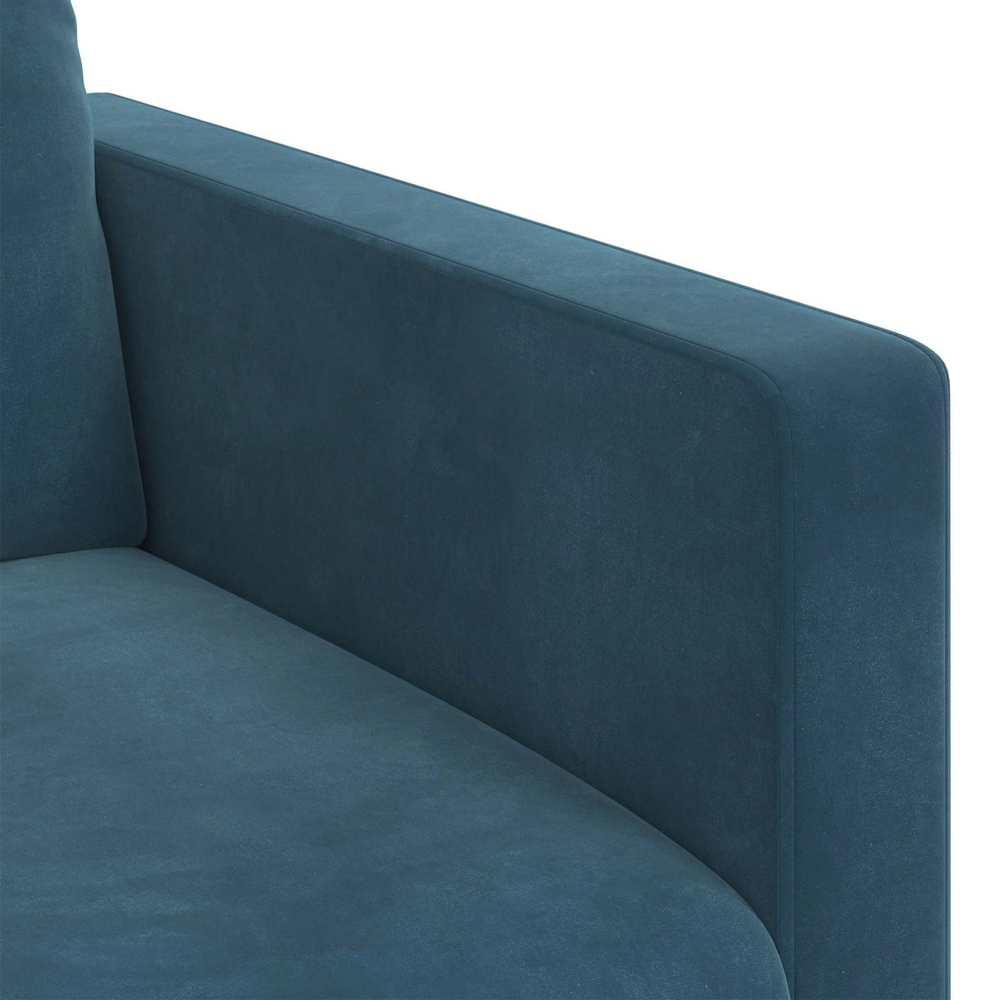 Sofa Set 2 pcs Blau 138 x 78 x 80 cm Samt