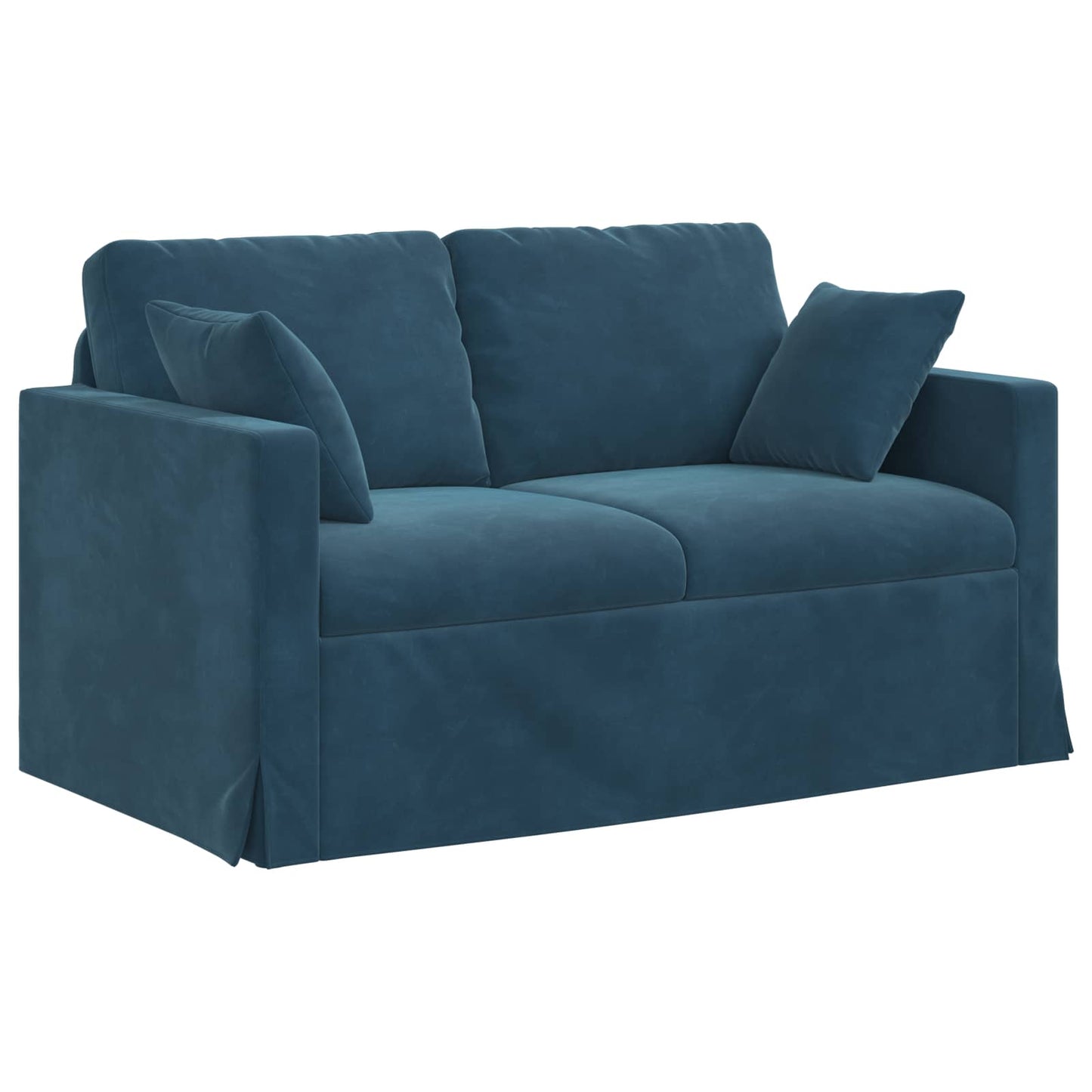 Sofa Set 2 pcs Blau 138 x 78 x 80 cm Samt