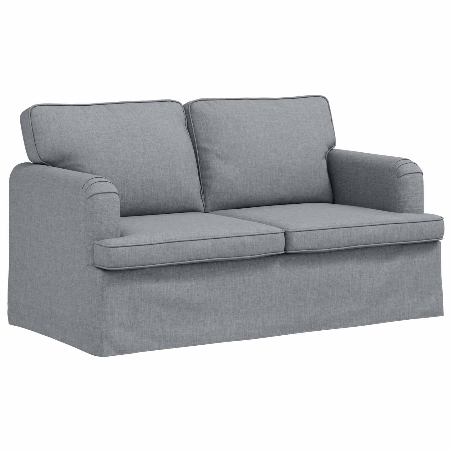 Sofa Set 2 pcs Hellgrau 144 x 80 x 85 cm Stoff