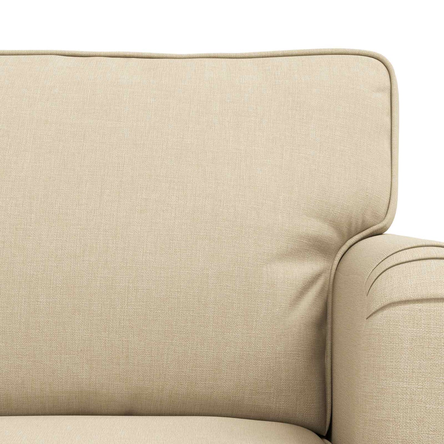 Sofa Set 2 pcs Creme 144 x 80 x 85 cm Stoff