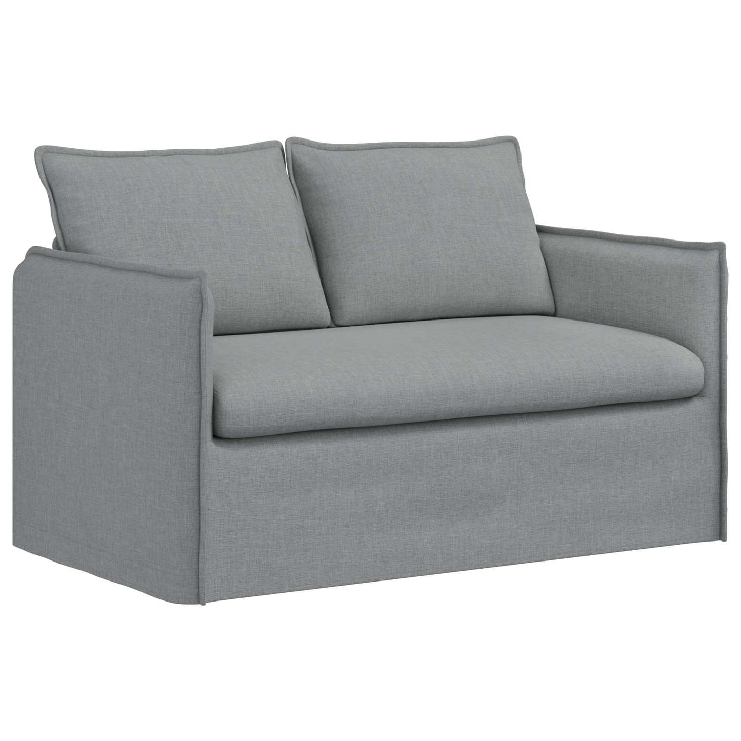 Sofa Set 2 pcs Hellgrau 136 x 82 x 85 cm Stoff