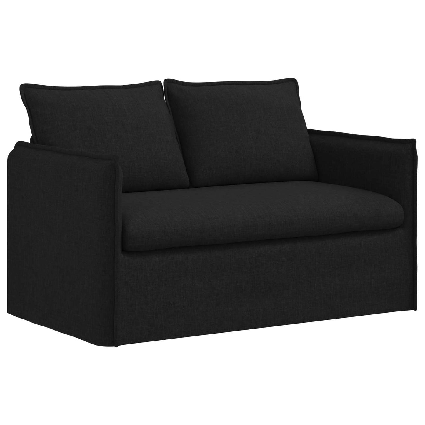 Sofa Set 2 pcs Schwarz 136 x 82 x 85 cm Stoff