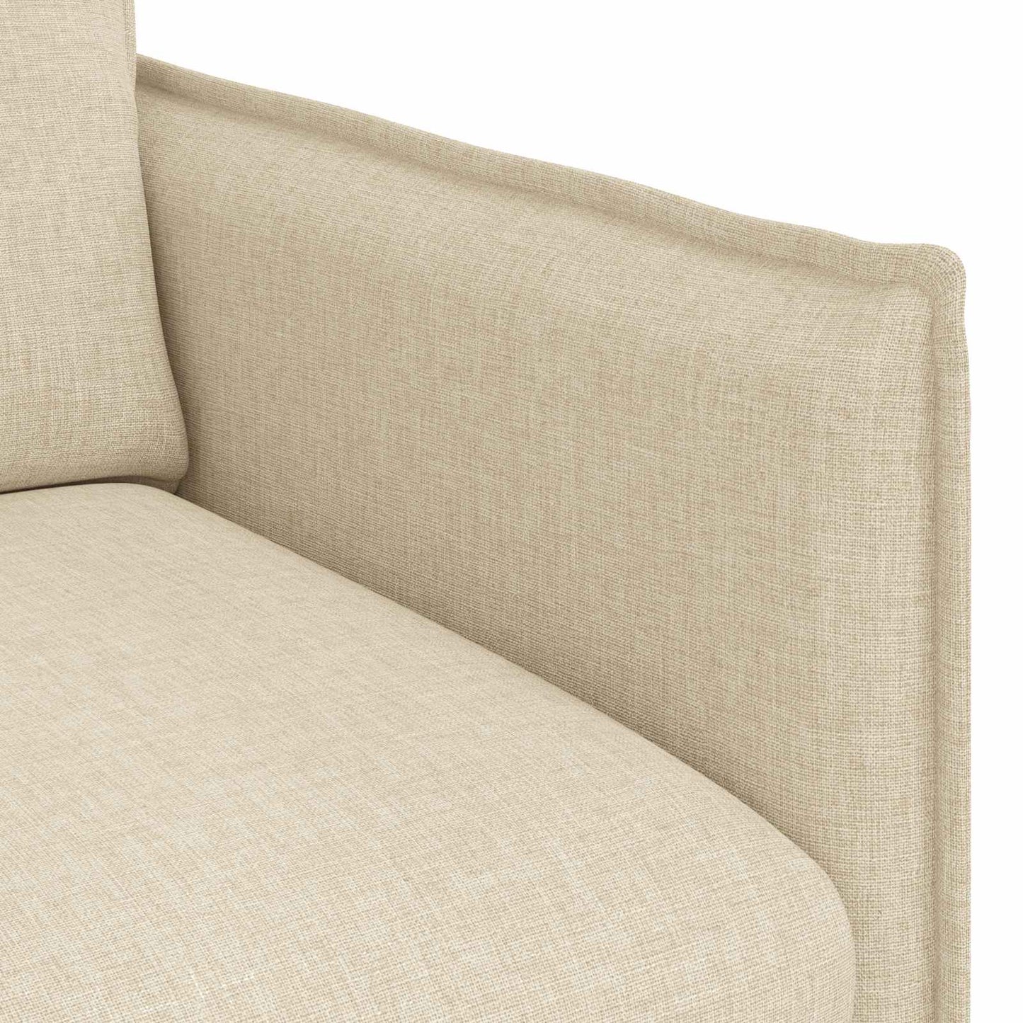 Sofa Set 2 pcs Creme 136 x 82 x 85 cm Stoff