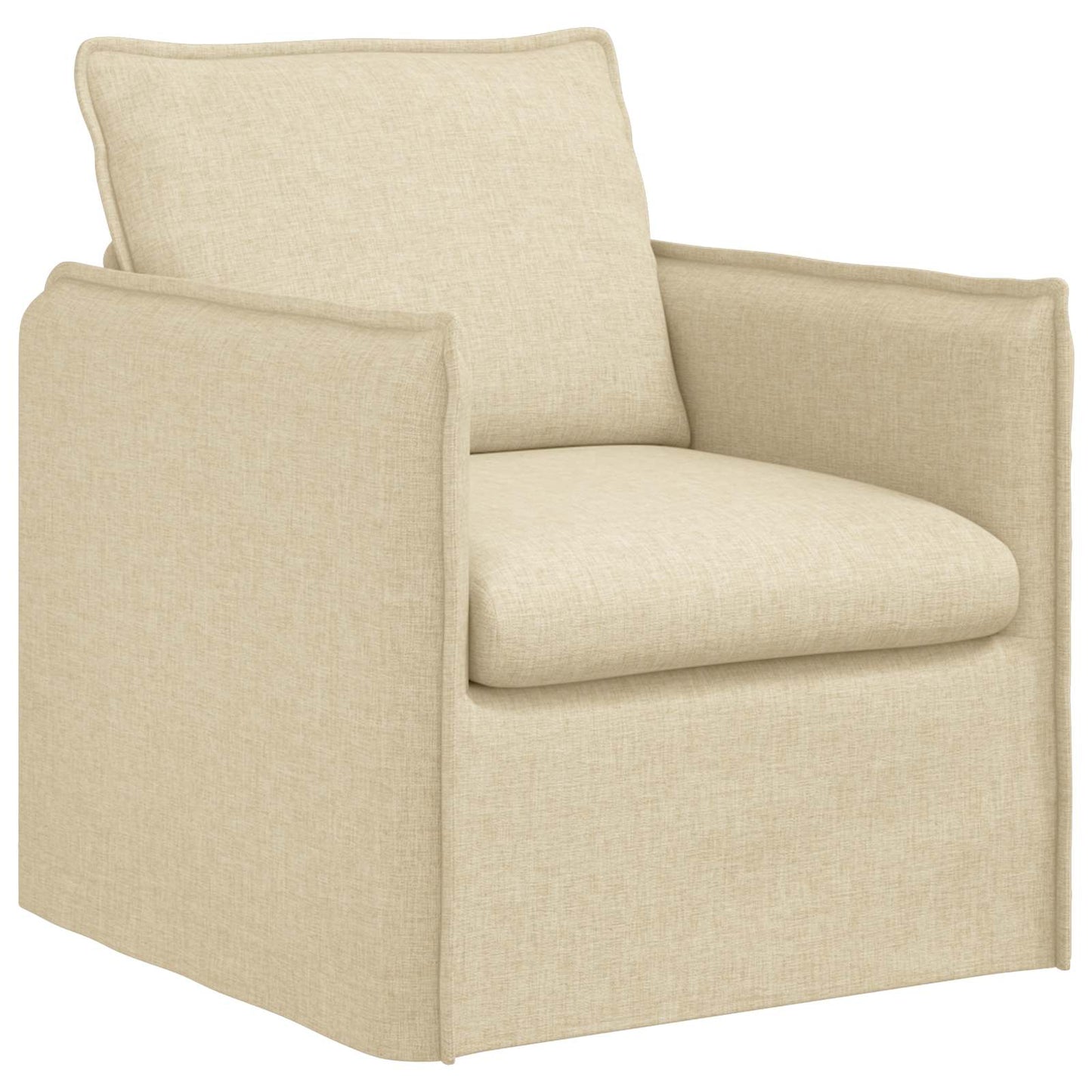Sofa Set 2 pcs Creme 136 x 82 x 85 cm Stoff