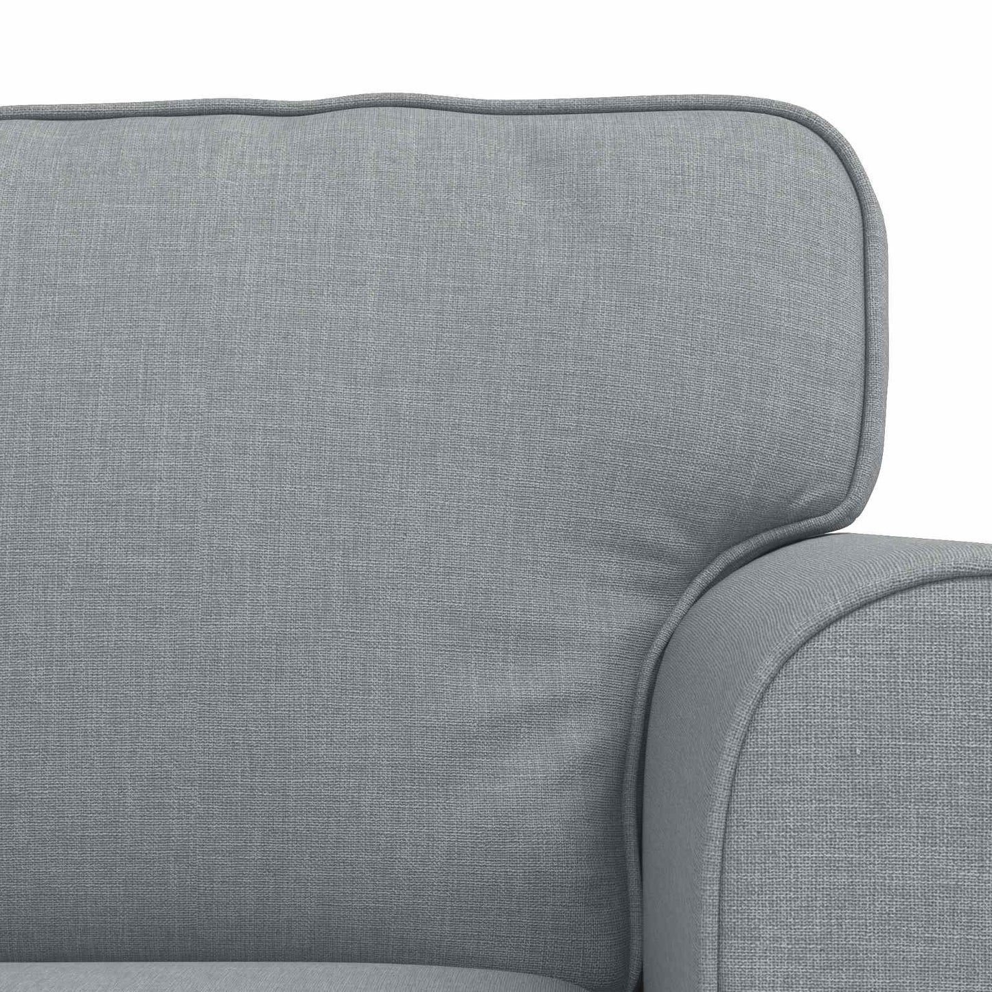 Sofa Set 2 pcs Hellgrau 175 x 82 x 80 cm Stoff