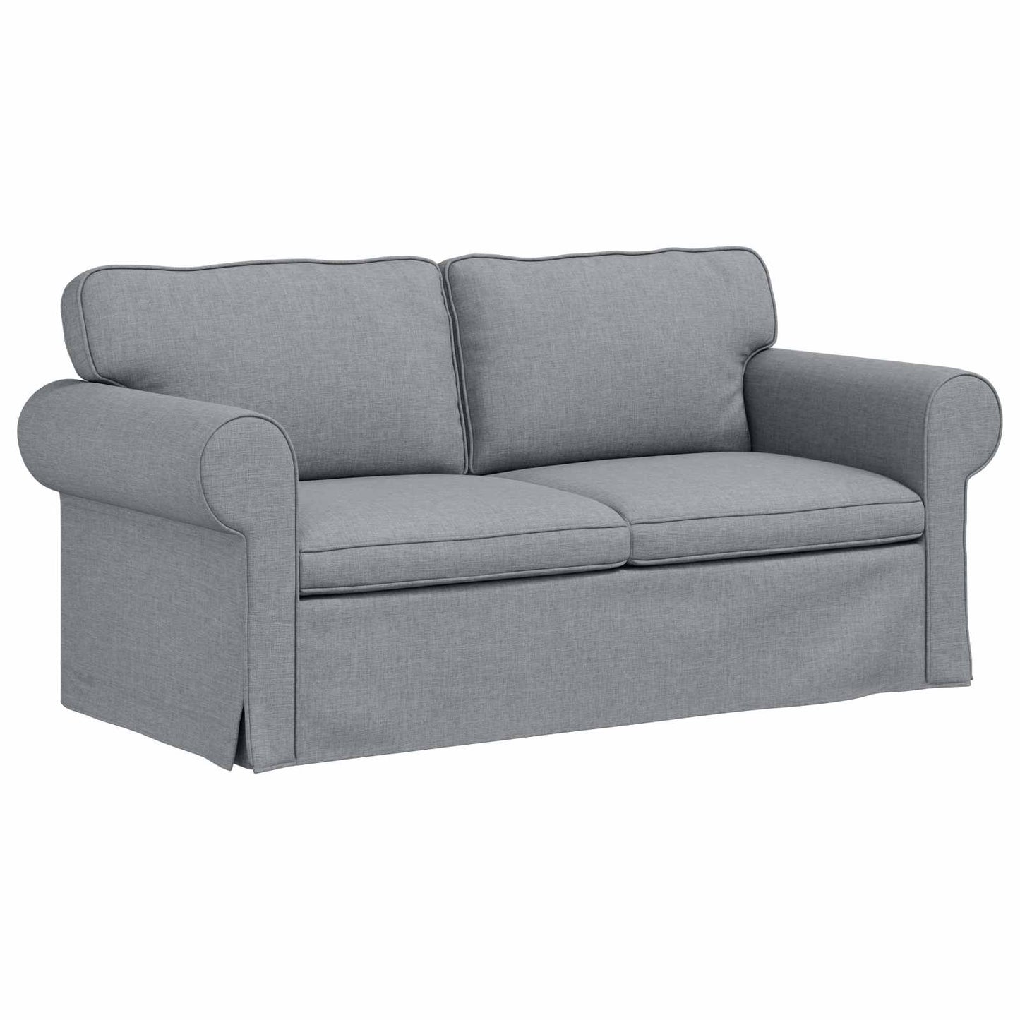 Sofa Set 2 pcs Hellgrau 175 x 82 x 80 cm Stoff