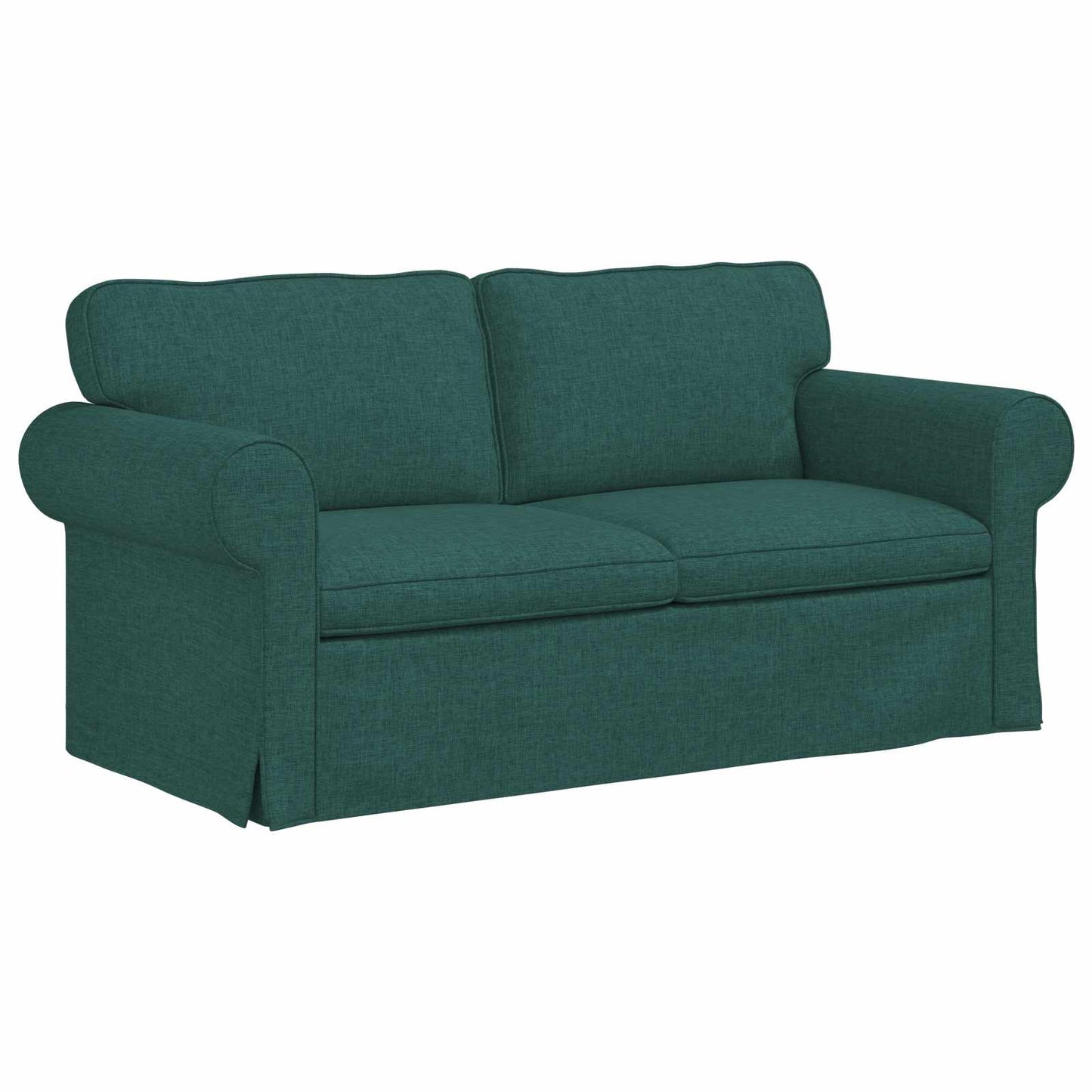 Sofa Set 2 pcs Dunkelgrün 175 x 82 x 80 cm Stoff