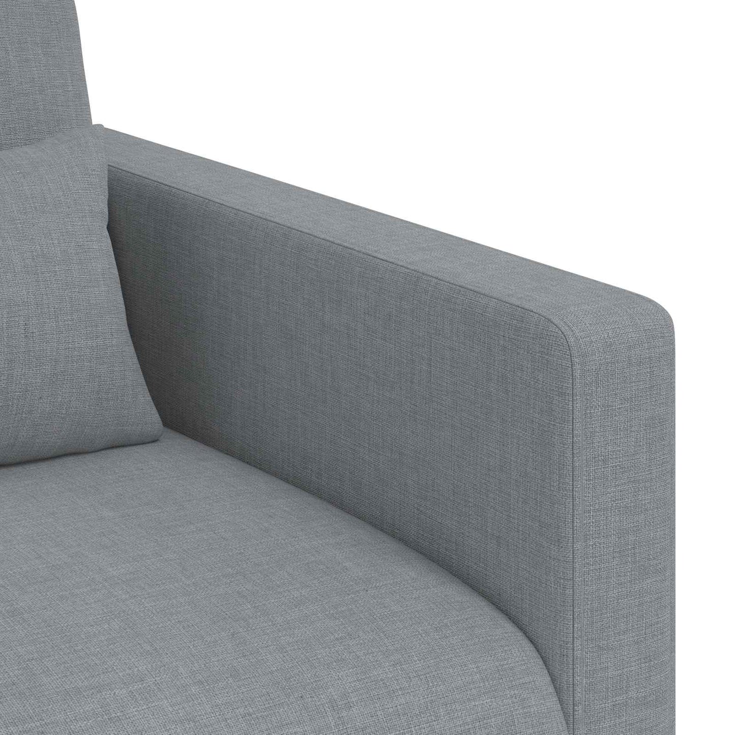 Sofa Set 2 pcs Hellgrau 158 x 78 x 80 cm Stoff