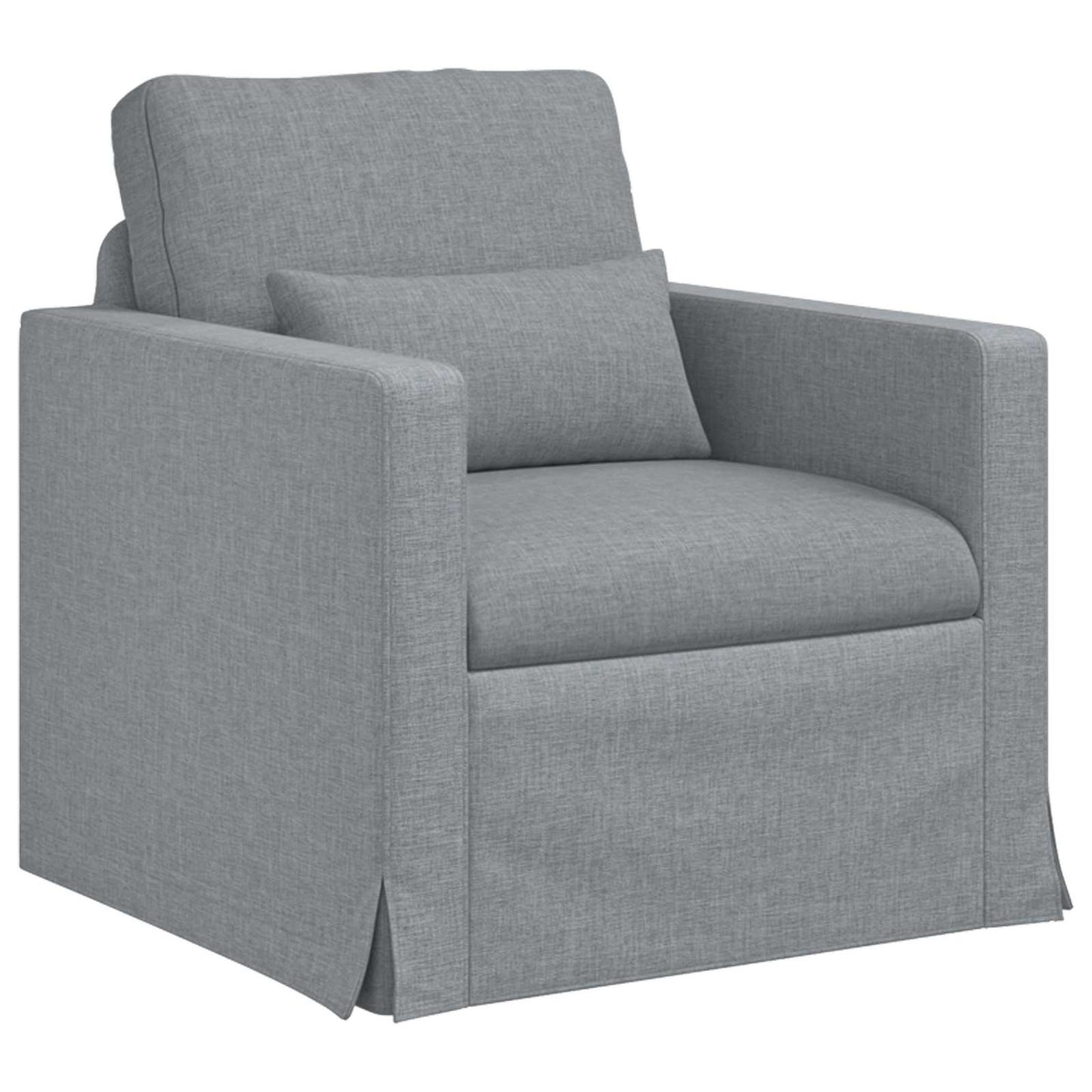 Sofa Set 2 pcs Hellgrau 158 x 78 x 80 cm Stoff