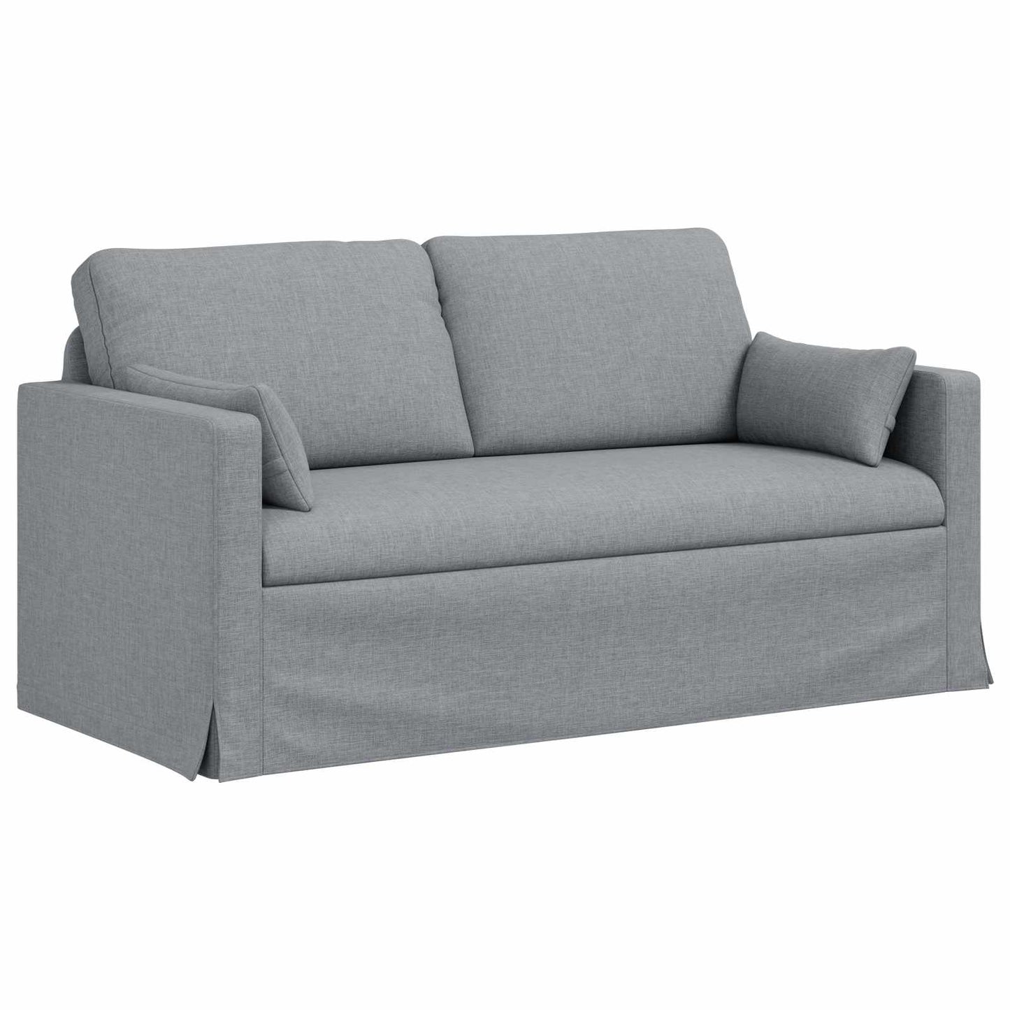 Sofa Set 2 pcs Hellgrau 158 x 78 x 80 cm Stoff