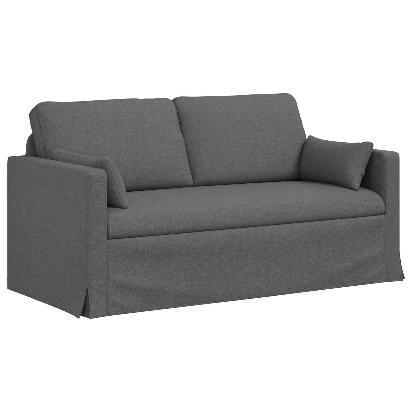 Sofa Set 2 pcs Dunkelgrau 158 x 78 x 80 cm Stoff