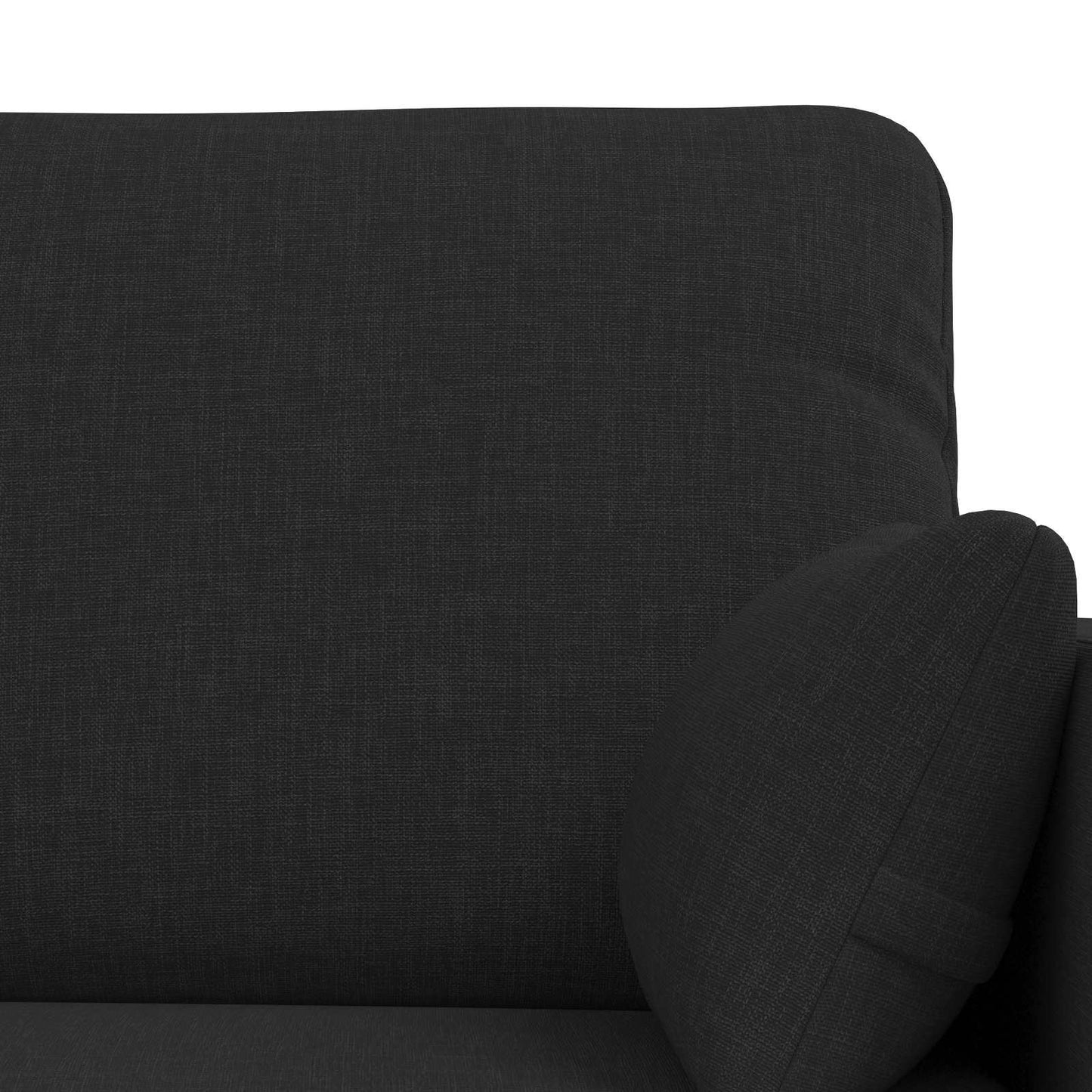 Sofa Set 2 pcs Schwarz 158 x 78 x 80 cm Stoff