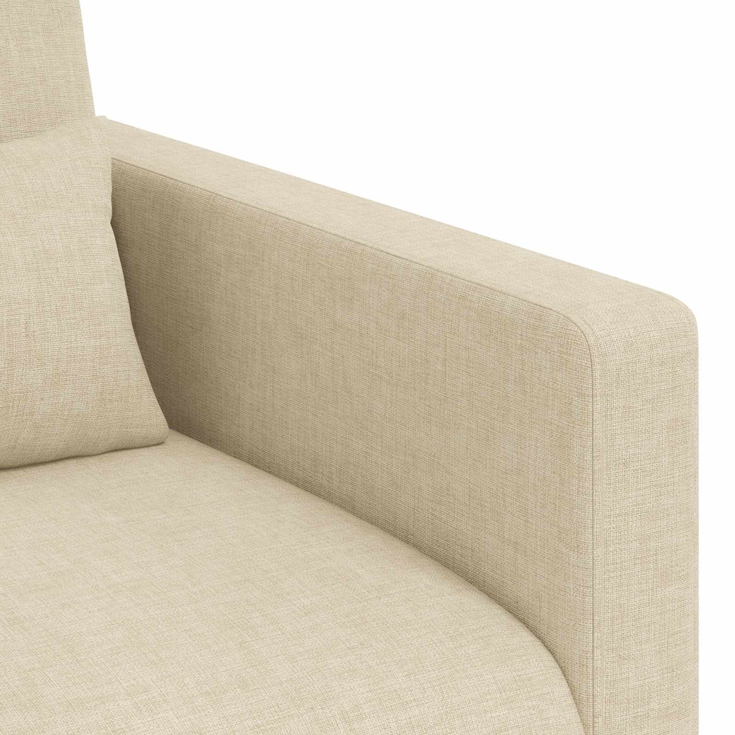 Sofa Set 2 pcs Creme 158 x 78 x 80 cm Stoff