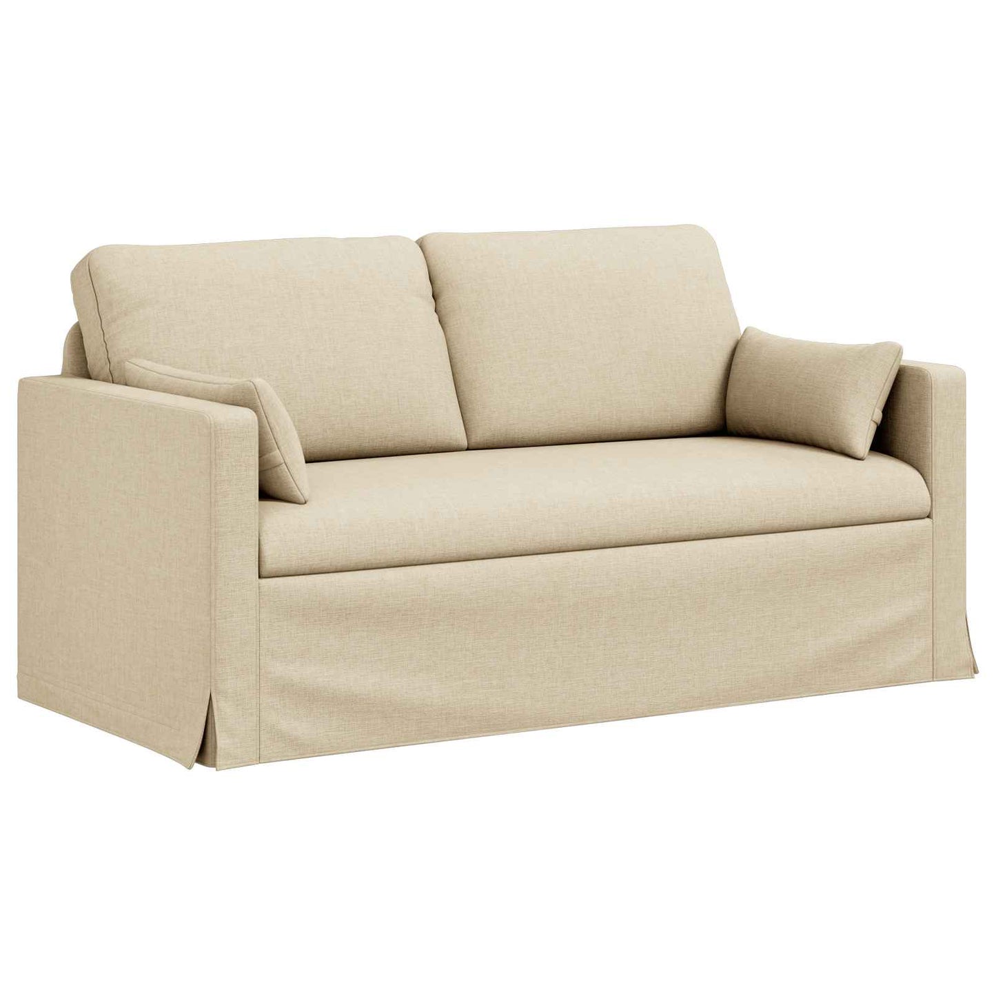 Sofa Set 2 pcs Creme 158 x 78 x 80 cm Stoff