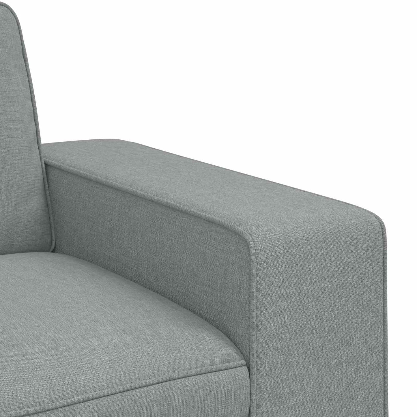Sofa Set 2 pcs Hellgrau 182 x 80 x 82 cm Stoff