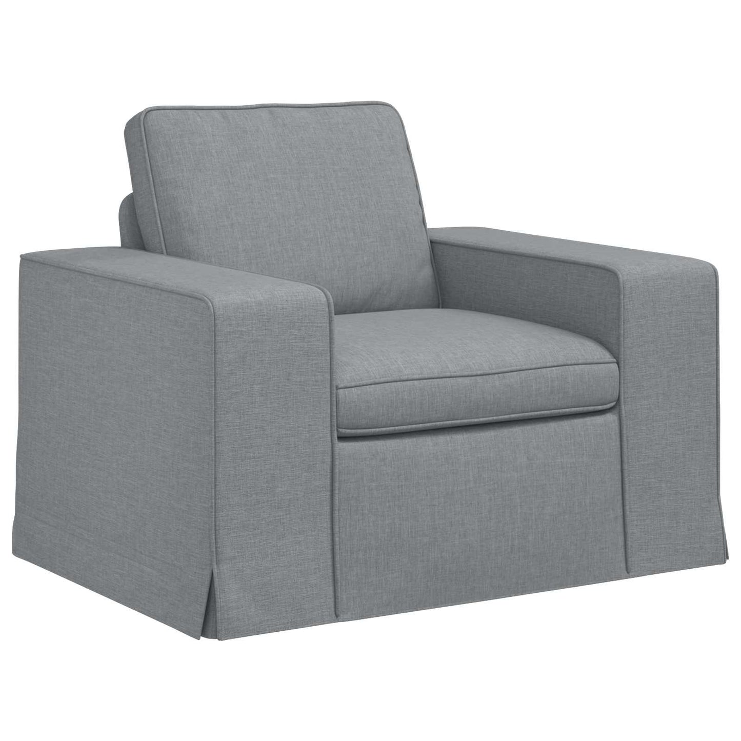 Sofa Set 2 pcs Hellgrau 182 x 80 x 82 cm Stoff
