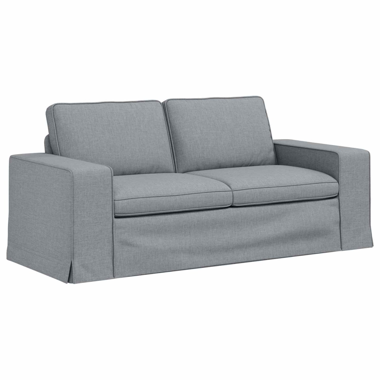 Sofa Set 2 pcs Hellgrau 182 x 80 x 82 cm Stoff