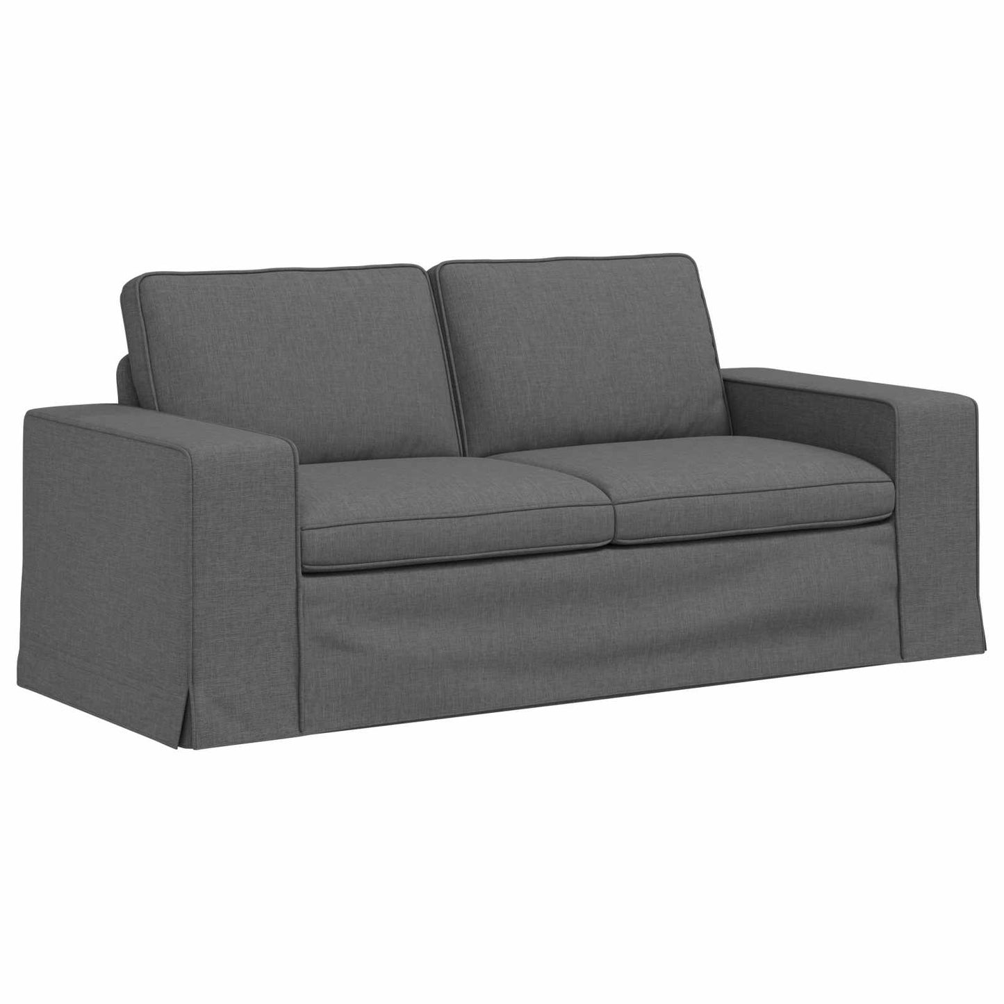 Sofa Set 2 pcs Dunkelgrau 182 x 80 x 82 cm Stoff