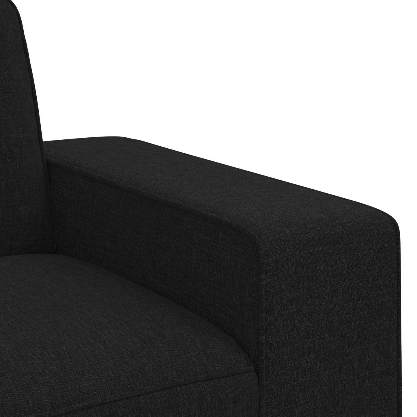 Sofa Set 2 pcs Schwarz 182 x 80 x 82 cm Stoff