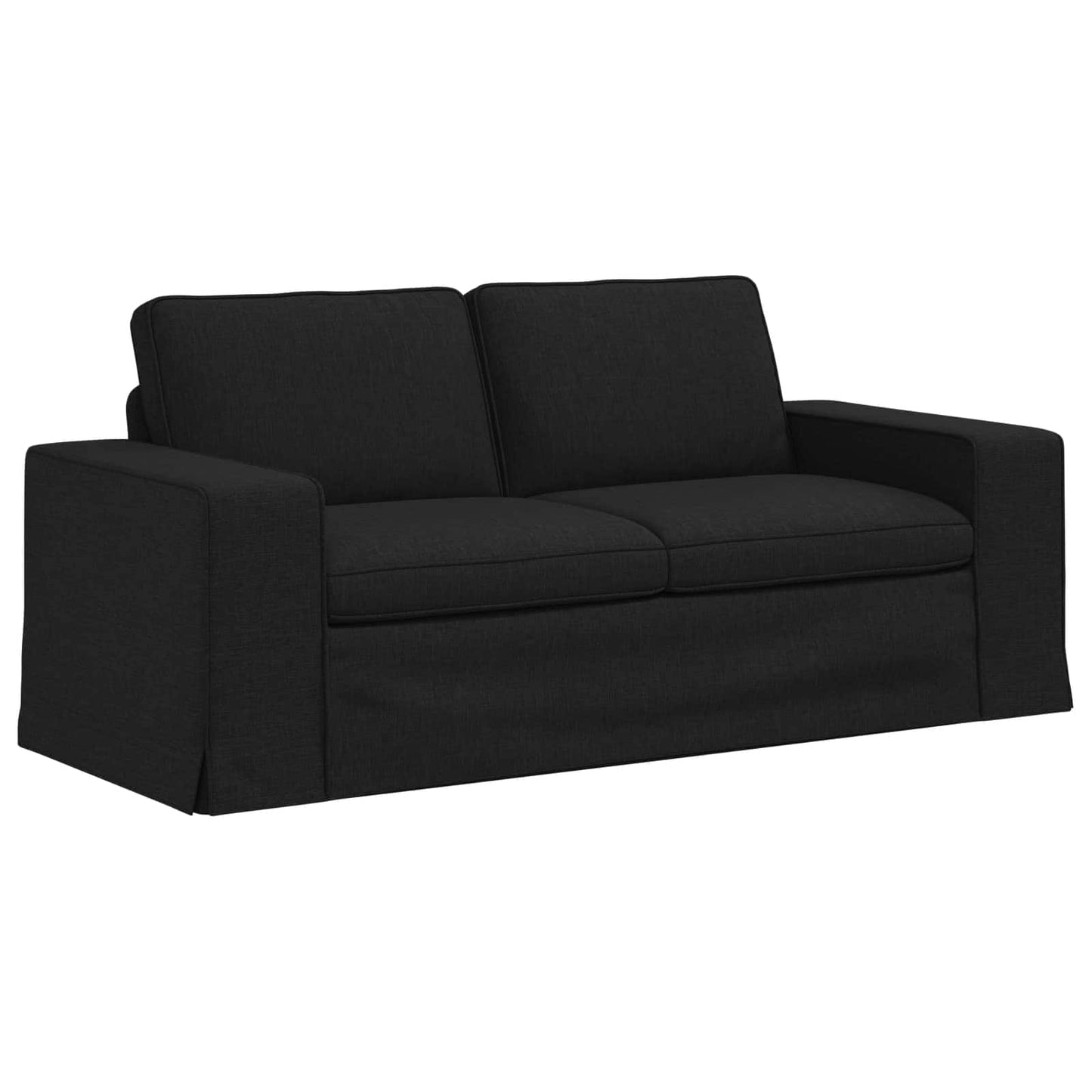 Sofa Set 2 pcs Schwarz 182 x 80 x 82 cm Stoff