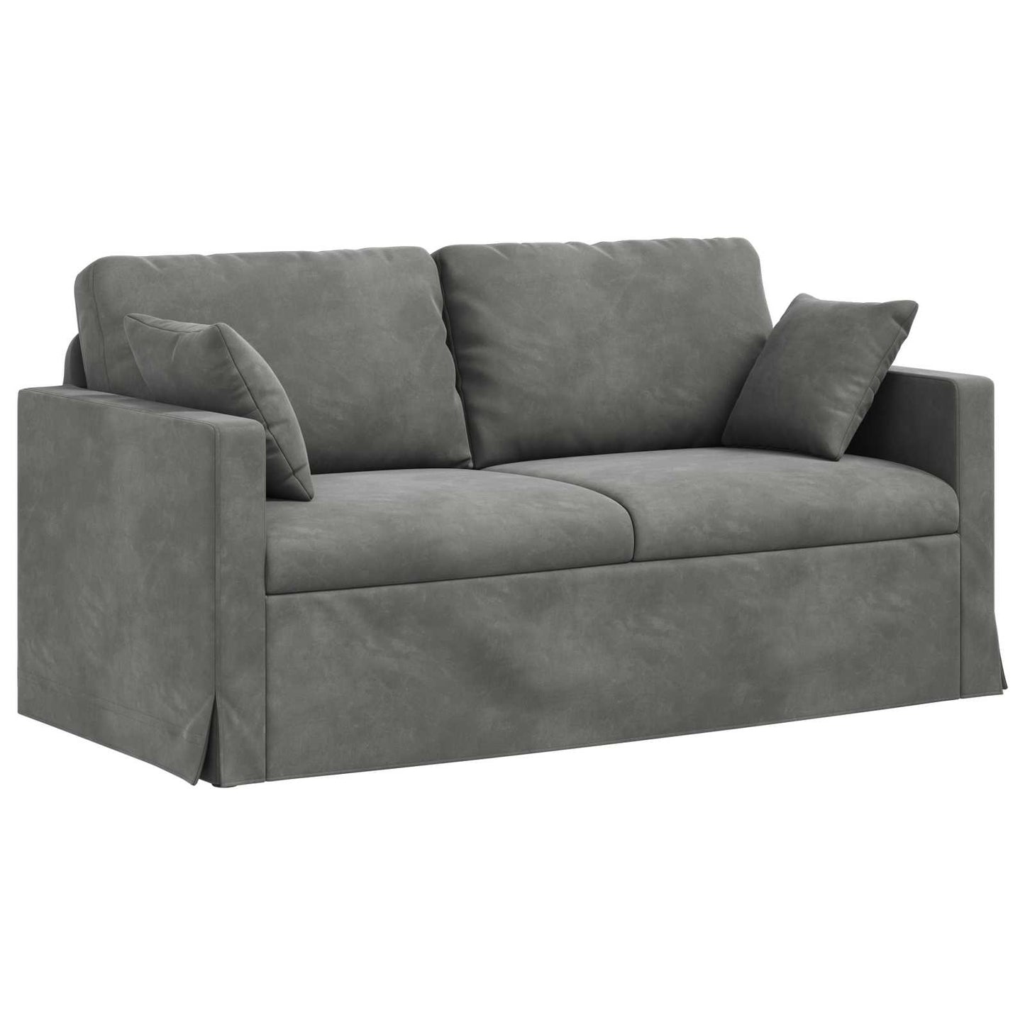 Sofa Set 2 pcs Dunkelgrau 158 x 78 x 80 cm Samt