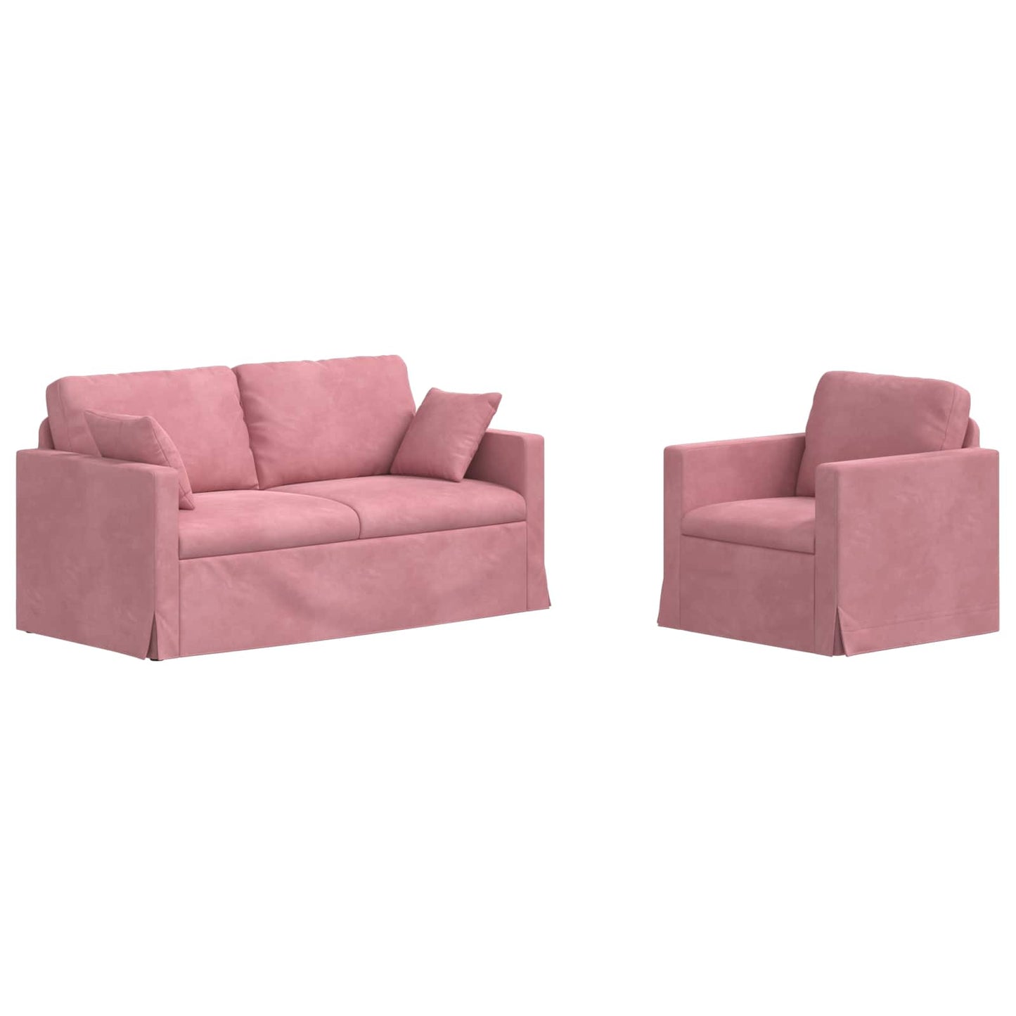 Sofa Set 2 pcs Rosa 158 x 78 x 80 cm Samt