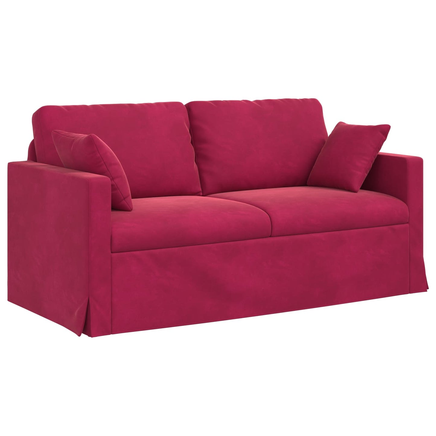 Sofa Set 2 pcs Weinrot 158 x 78 x 80 cm Samt