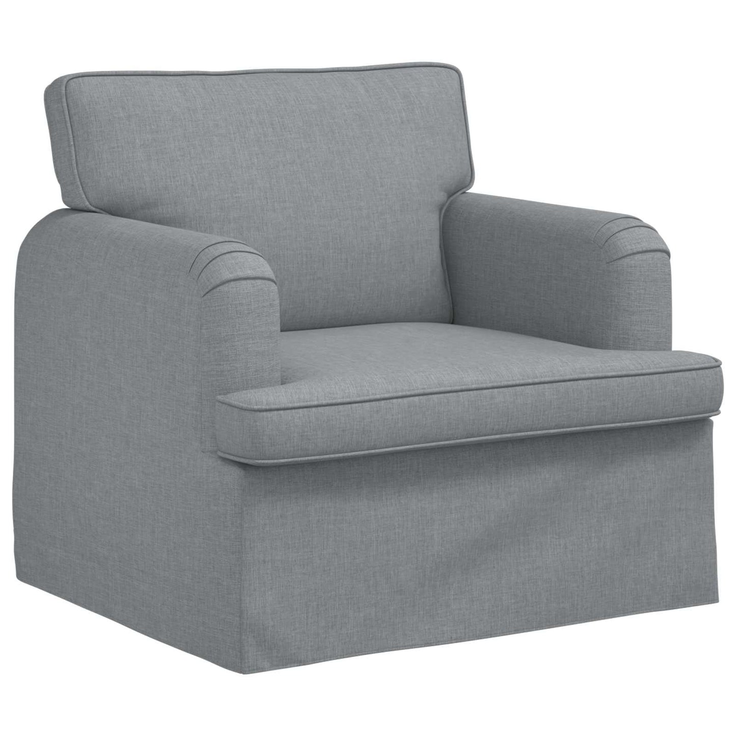Sofa Set 2 pcs Hellgrau 162 x 80 x 85 cm Stoff