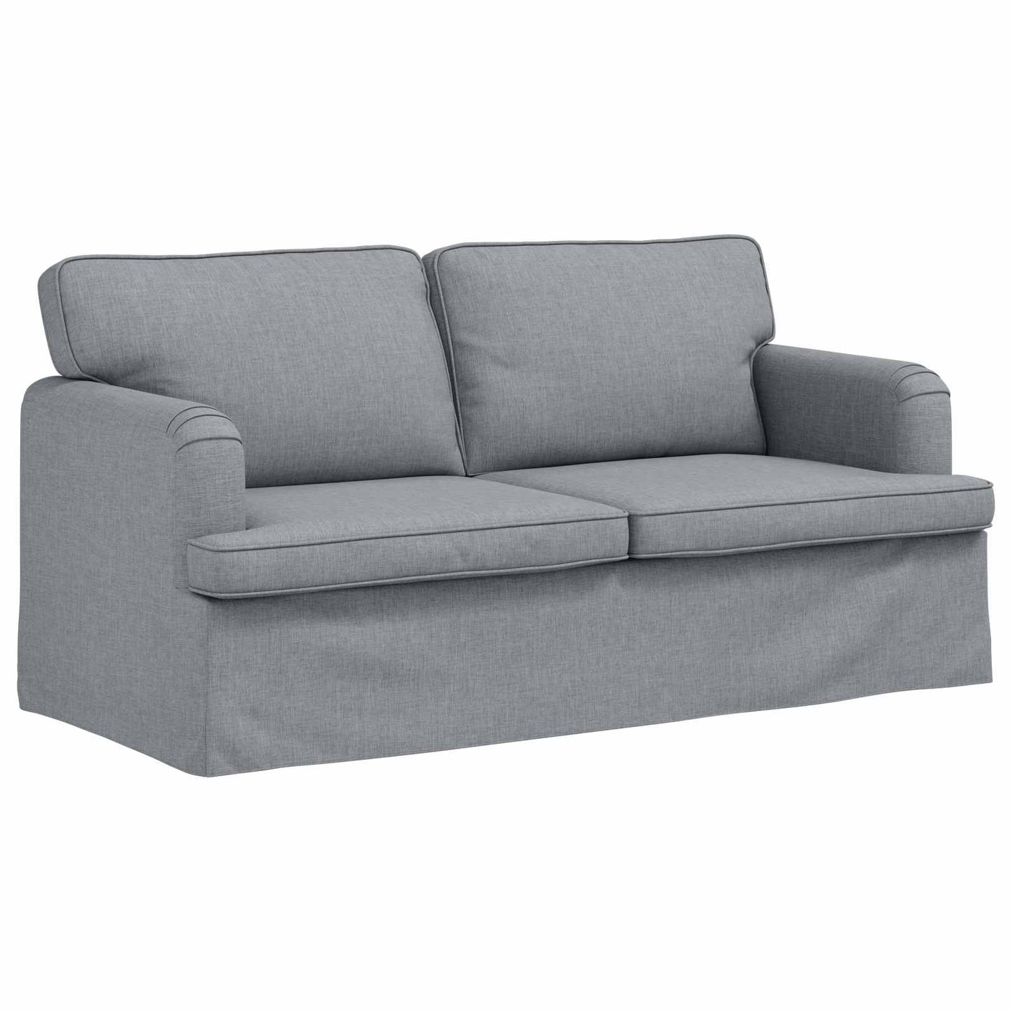 Sofa Set 2 pcs Hellgrau 162 x 80 x 85 cm Stoff