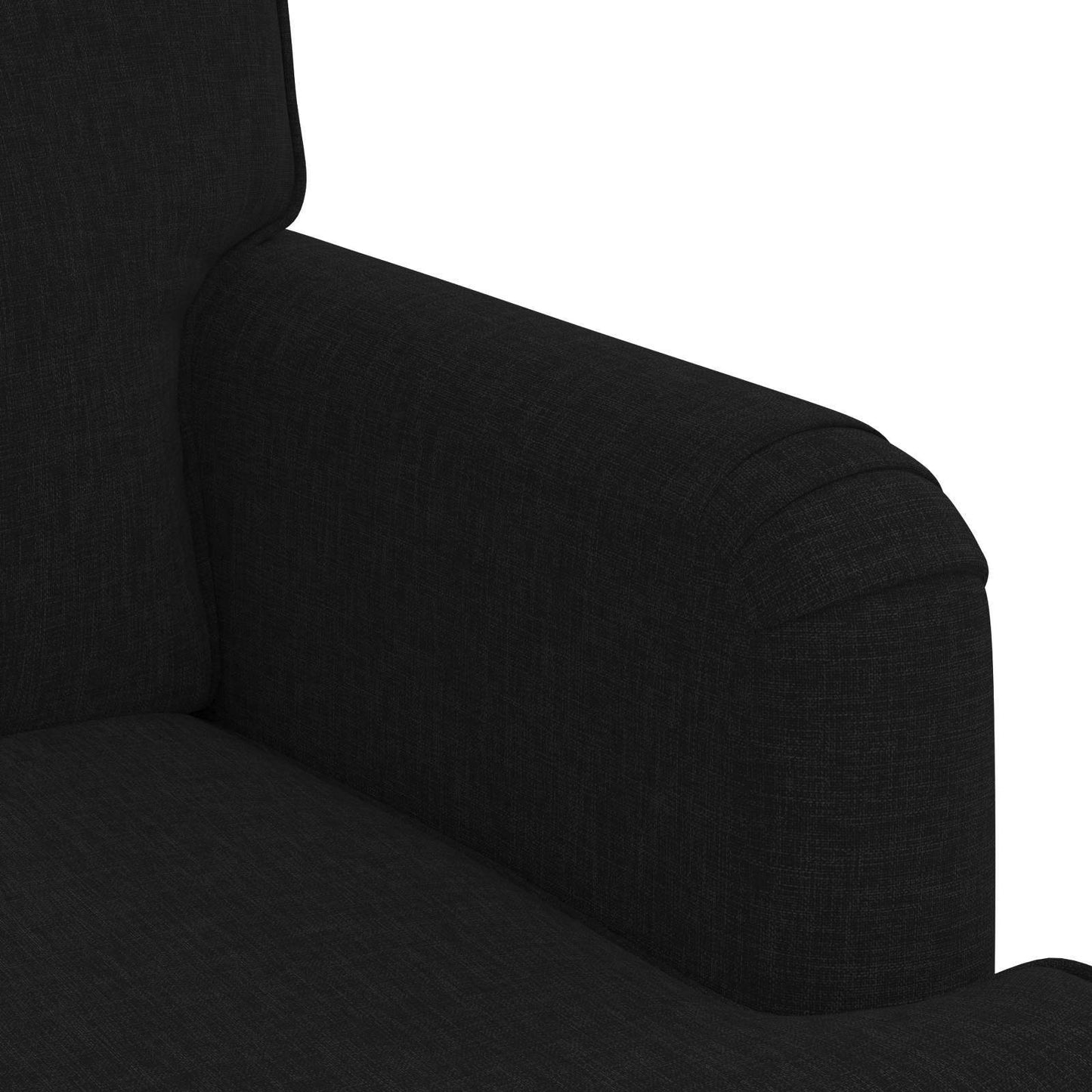 Sofa Set 2 pcs Schwarz 162 x 80 x 85 cm Stoff