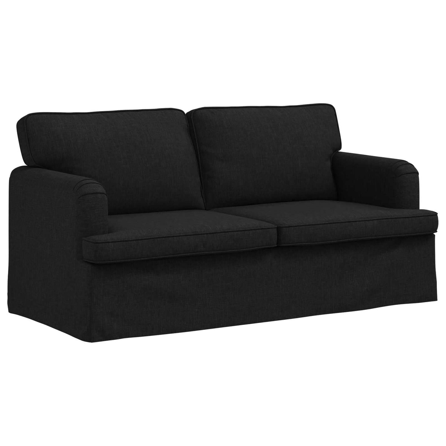 Sofa Set 2 pcs Schwarz 162 x 80 x 85 cm Stoff