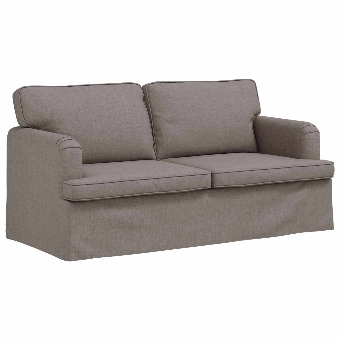 Sofa Set 2 pcs Taupe 162 x 80 x 85 cm Stoff