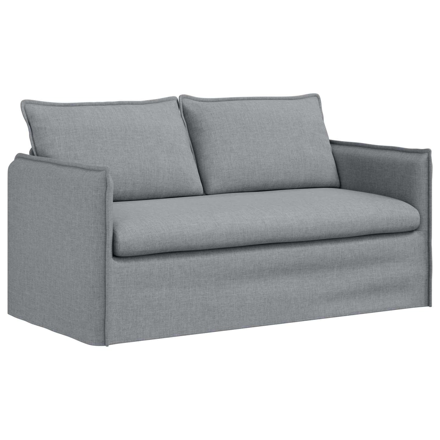 Sofa Set 2 pcs Hellgrau 156 x 82 x 85 cm Stoff
