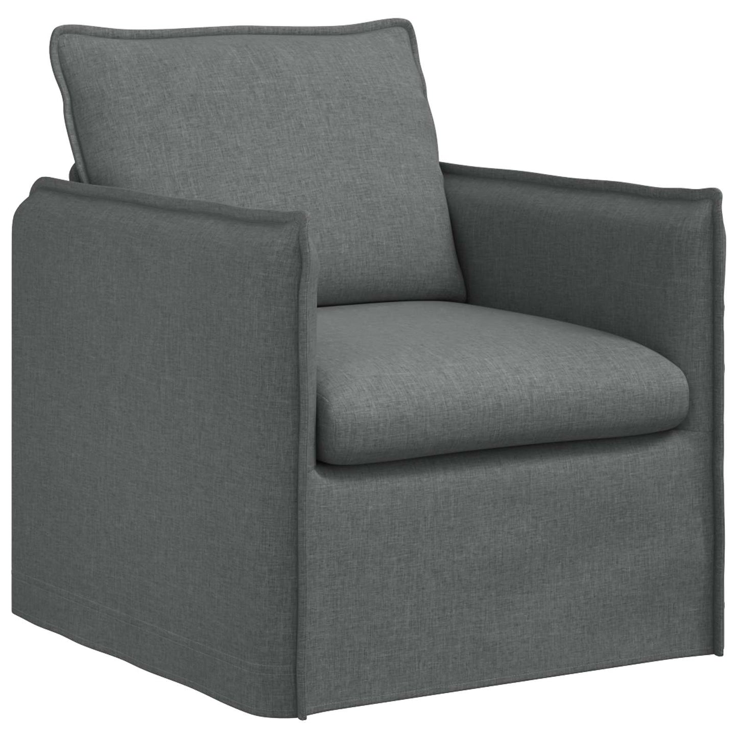Sofa Set 2 pcs Dunkelgrau 156 x 82 x 85 cm Stoff