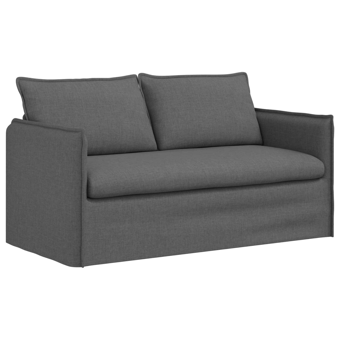 Sofa Set 2 pcs Dunkelgrau 156 x 82 x 85 cm Stoff
