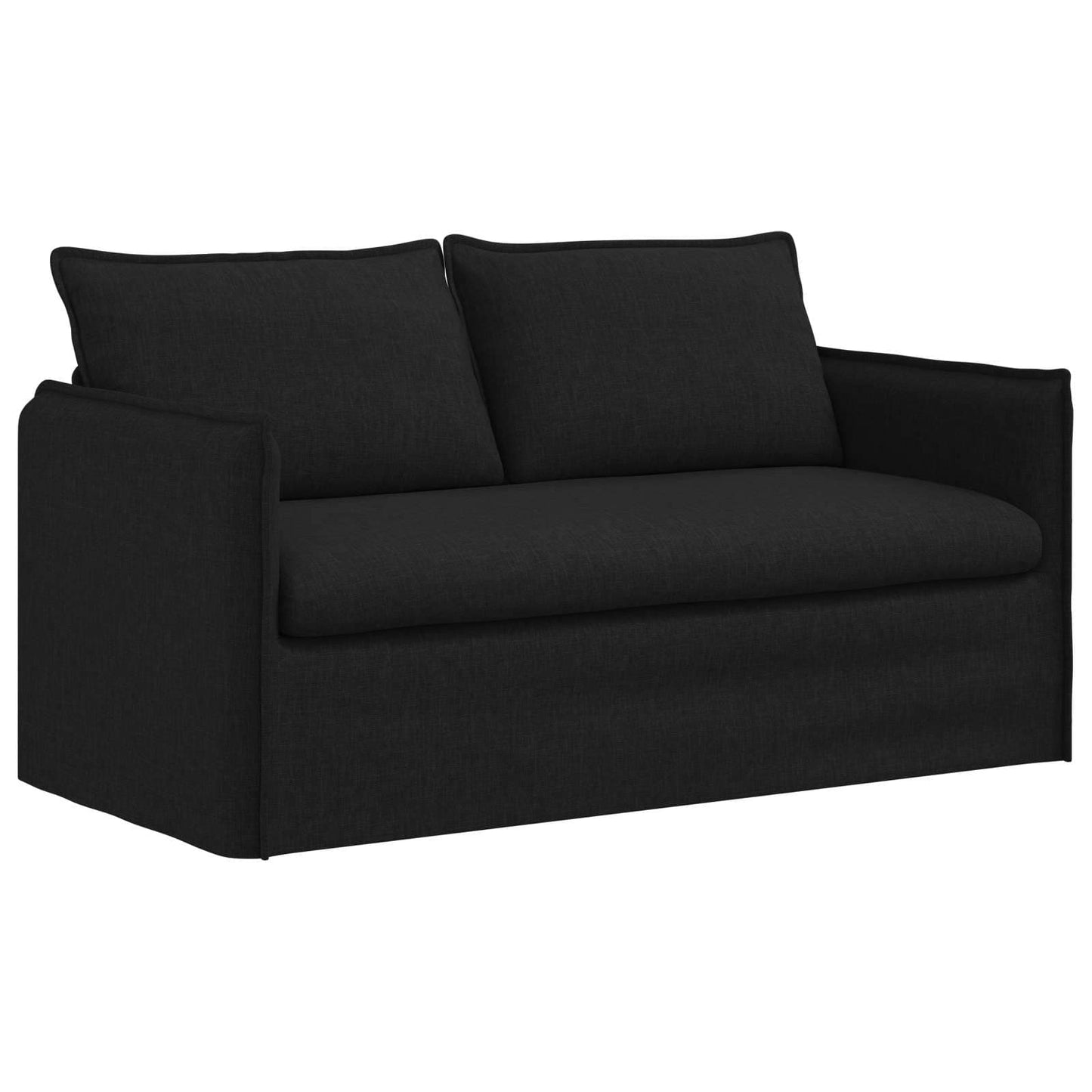 Sofa Set 2 pcs Schwarz 156 x 82 x 85 cm Stoff