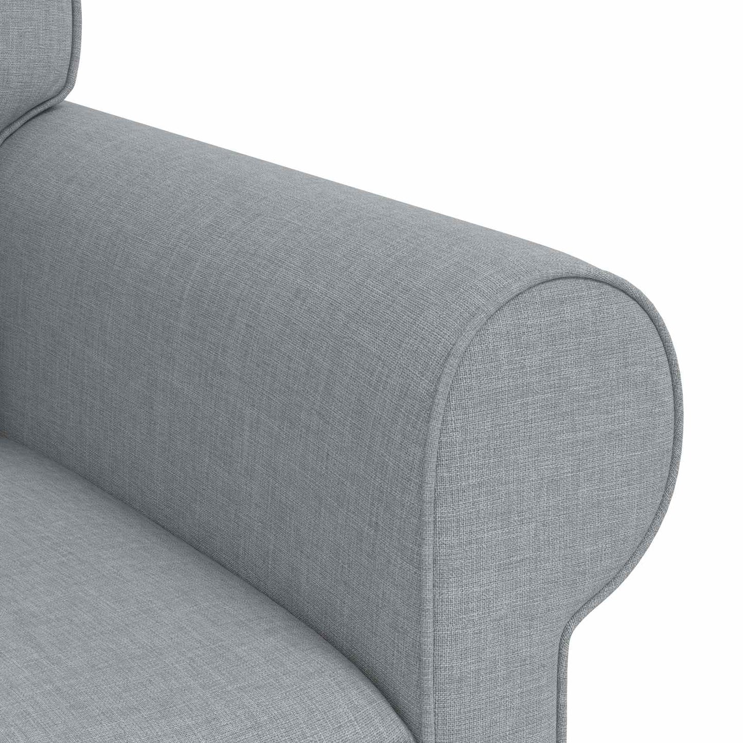 Sofa Set 2 pcs Hellgrau 215 x 82 x 80 cm Stoff