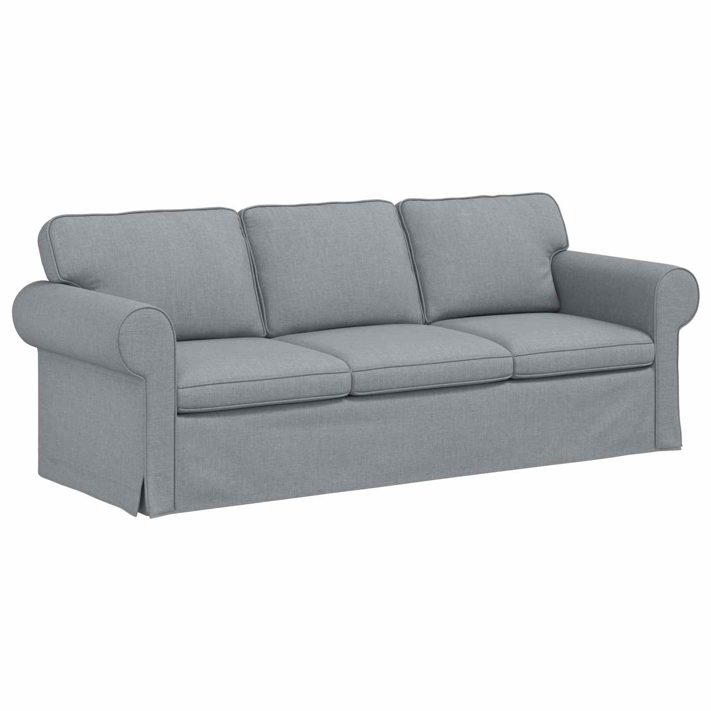 Sofa Set 2 pcs Hellgrau 215 x 82 x 80 cm Stoff