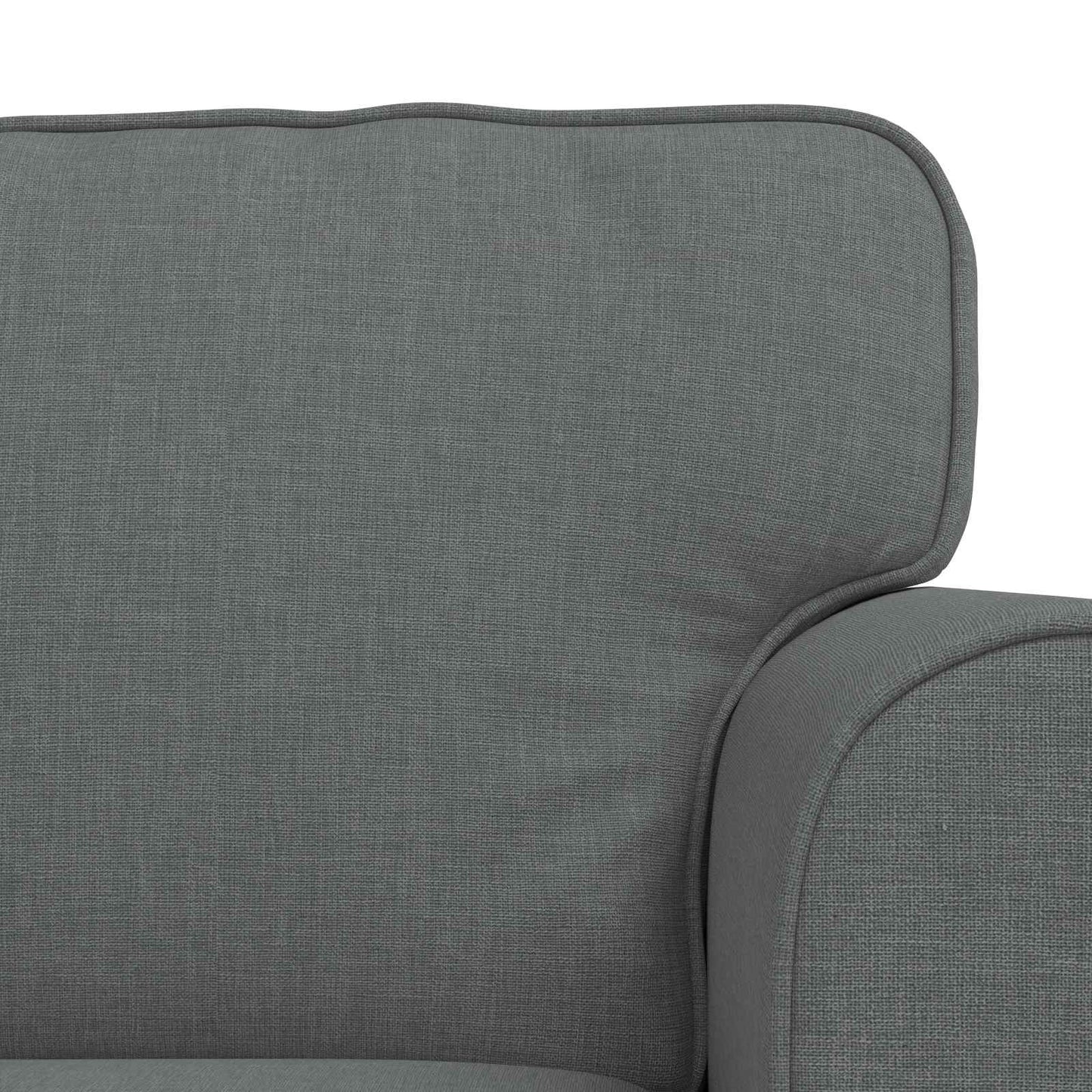 Sofa Set 2 pcs Dunkelgrau 215 x 82 x 80 cm Stoff