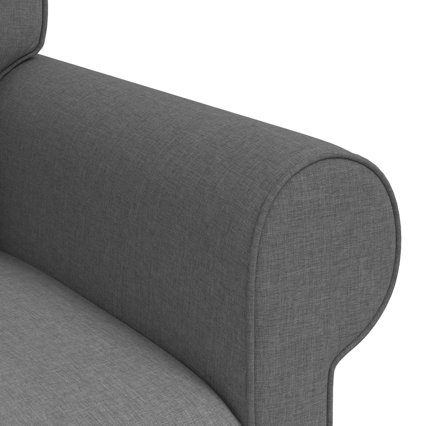 Sofa Set 2 pcs Dunkelgrau 215 x 82 x 80 cm Stoff