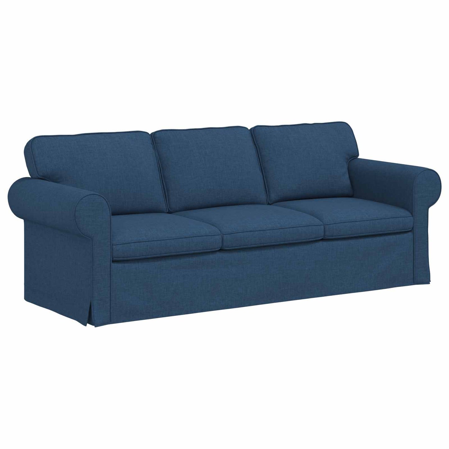 Sofa Set 2 pcs Blau 215 x 82 x 80 cm Stoff