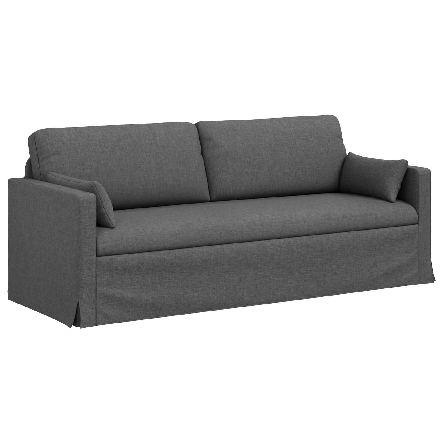 Sofa Set 2 pcs Dunkelgrau 198 x 78 x 80 cm Stoff
