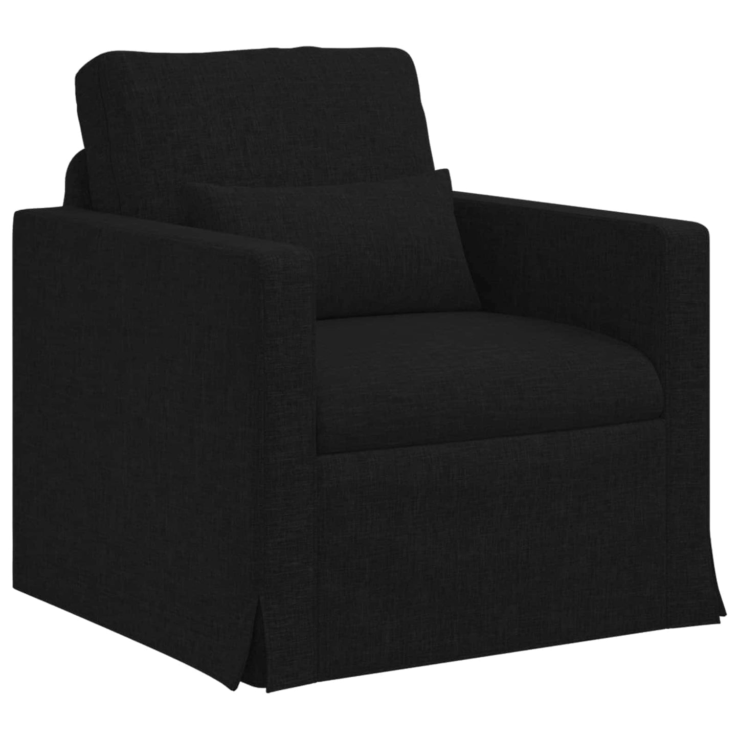 Sofa Set 2 pcs Schwarz 198 x 78 x 80 cm Stoff