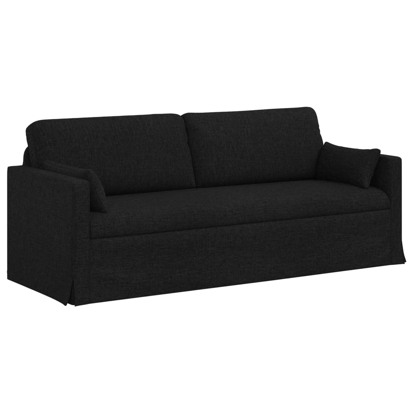 Sofa Set 2 pcs Schwarz 198 x 78 x 80 cm Stoff