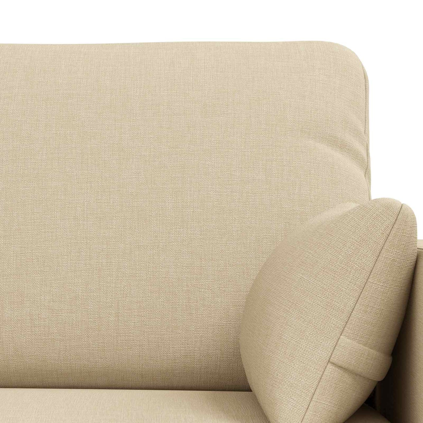 Sofa Set 2 pcs Creme 198 x 78 x 80 cm Stoff