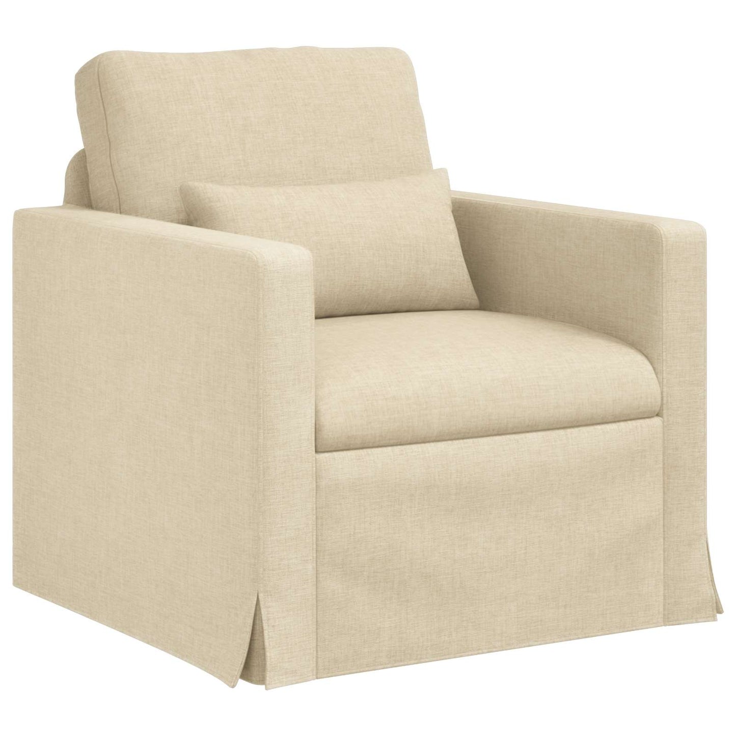Sofa Set 2 pcs Creme 198 x 78 x 80 cm Stoff