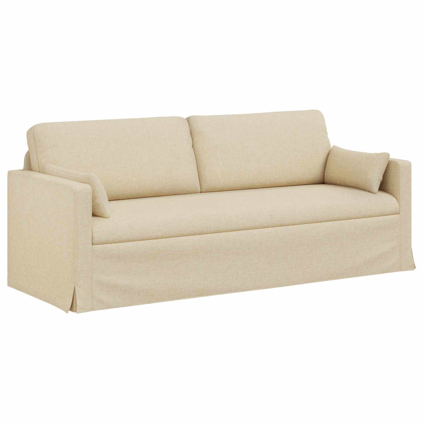 Sofa Set 2 pcs Creme 198 x 78 x 80 cm Stoff